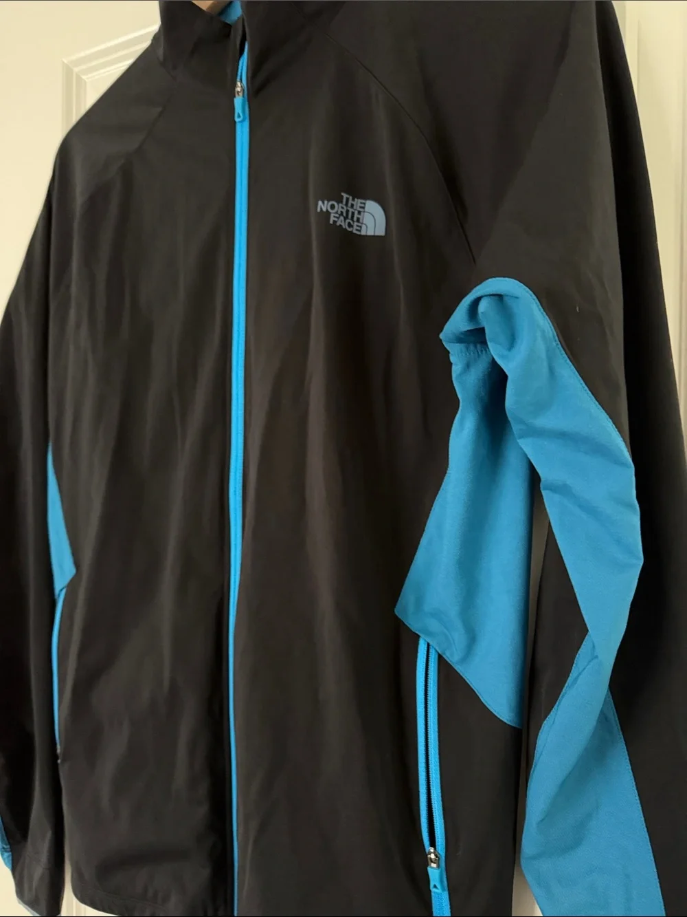 The North Face Black Jacket with Blue Trim